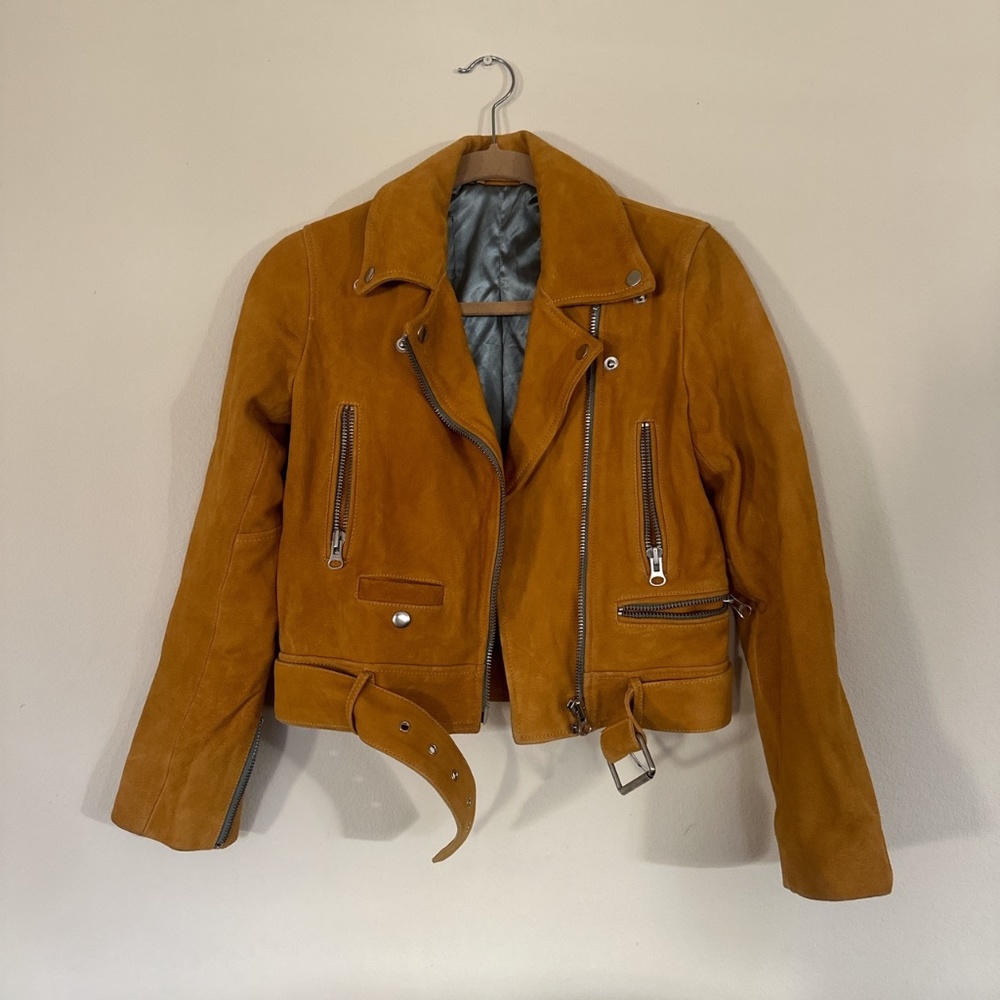 Vintage Suede Moto Jacket